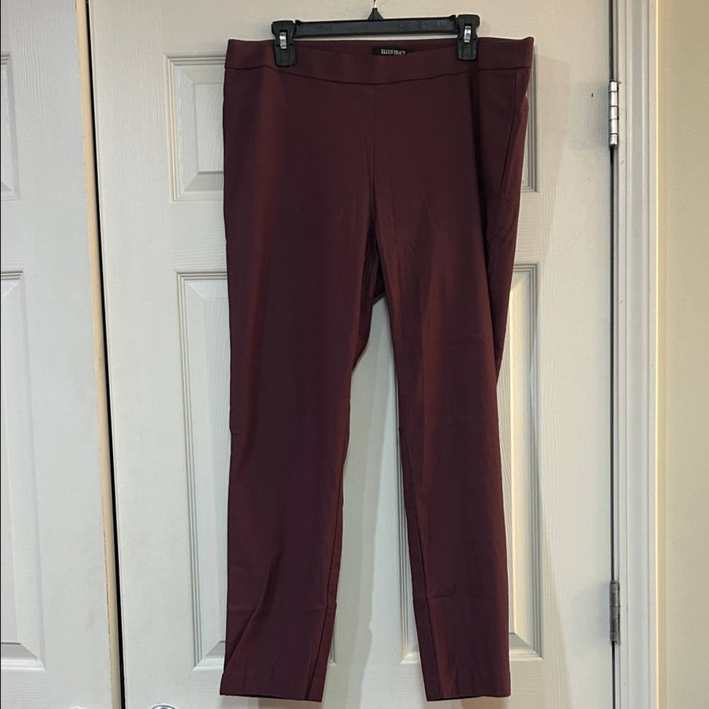 Ellen Tracy Dark Purple Skinny Pants